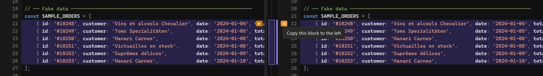 Merge arrows between both sides; a block is being taken over