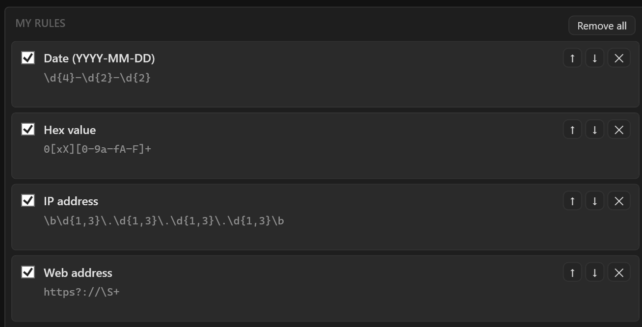 Screenshot 12: A building block being selected and its parameter field filled in