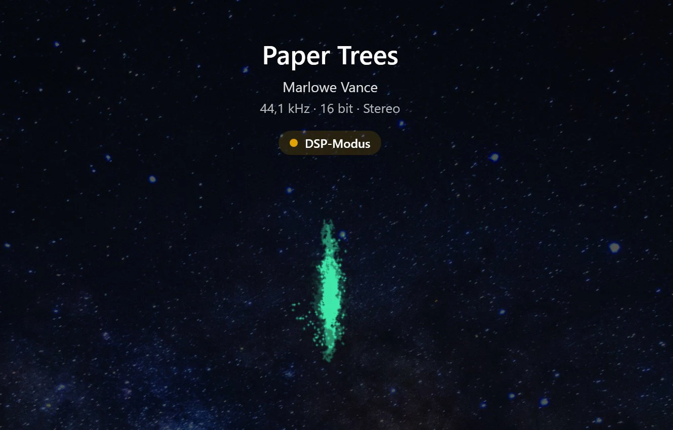 Screenshot 13: Wiedergabe mit Goniometer (Stereo-Phasenfigur)