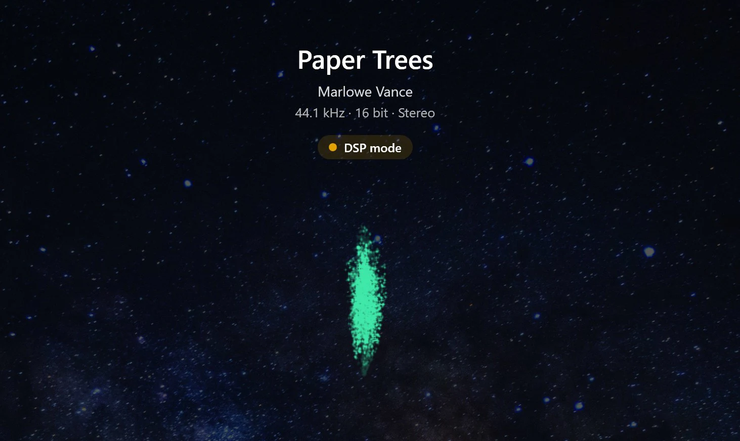 Screenshot 13: Playback with goniometer (stereo phase figure)