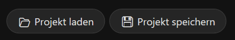 Screenshot 12: Menü/Buttons „Projekt speichern“ und „Projekt laden“ mit Dateidialog (*.syncpro)