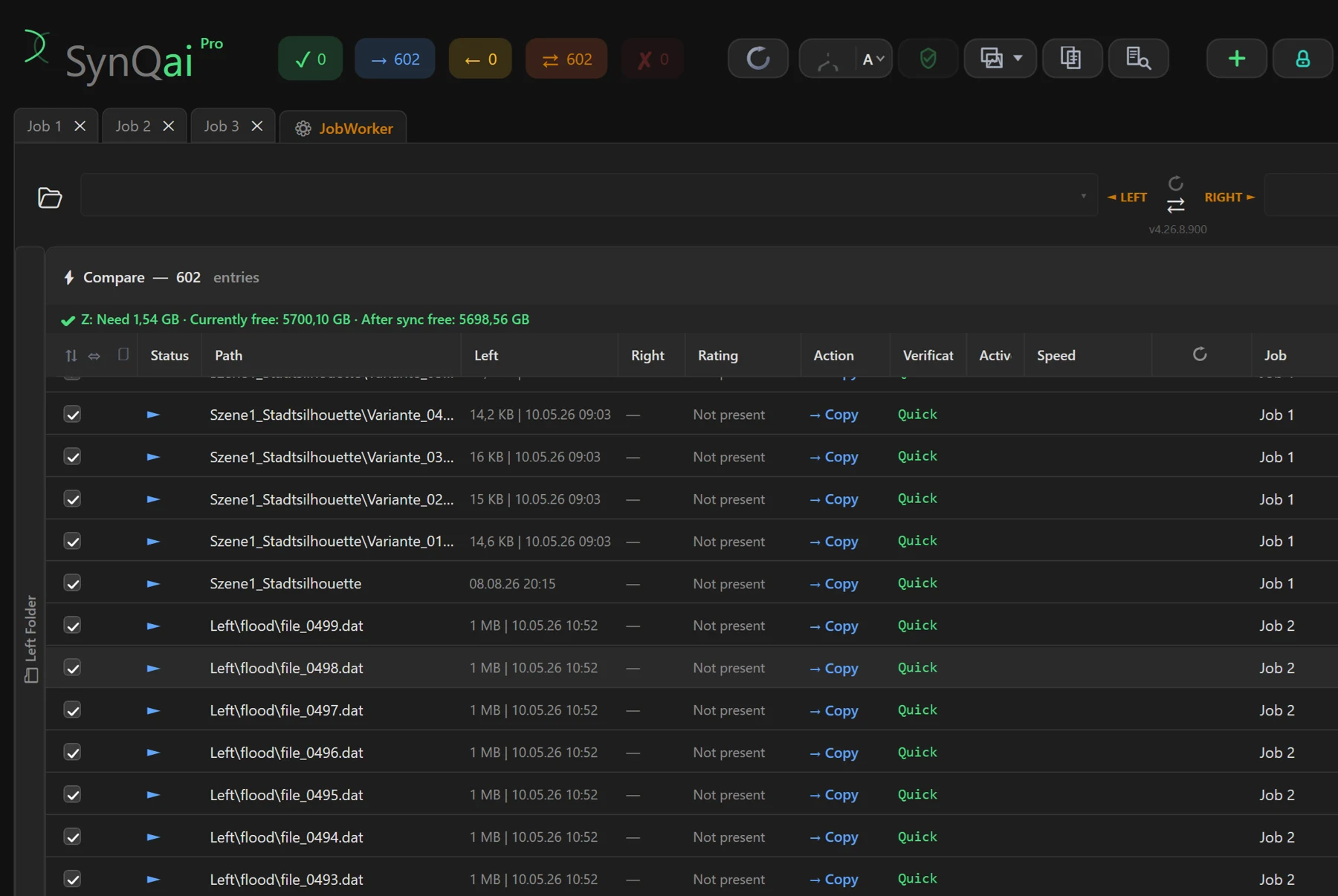 Screenshot 11: JobWorker tab while processing several jobs one after another
