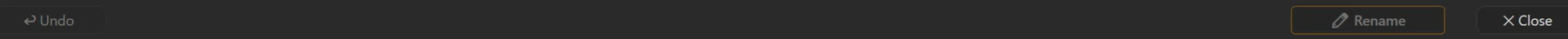 Screenshot 39: Footer of the kit with “✏ Rename”, “↩ Undo” and the status message “✓ N files renamed”